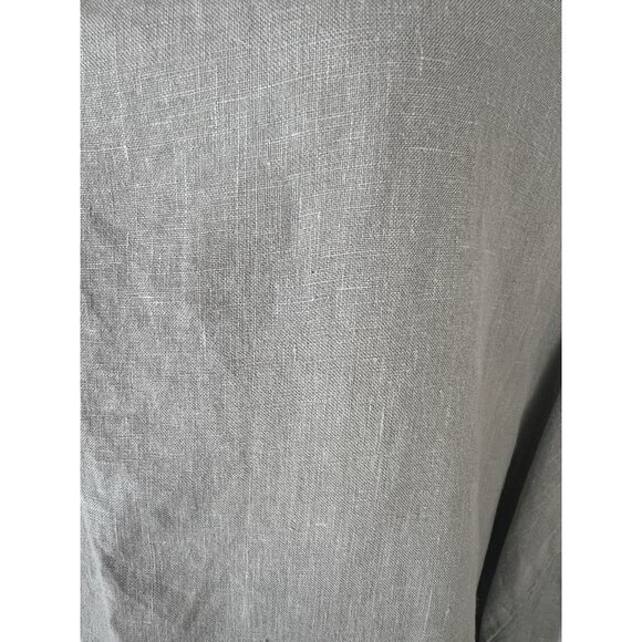 Bryn Walker Huxley Tunic Tank Sage Green 100% Linen Lagenlook Minimalist Sz 1X - Picture 3 of 9